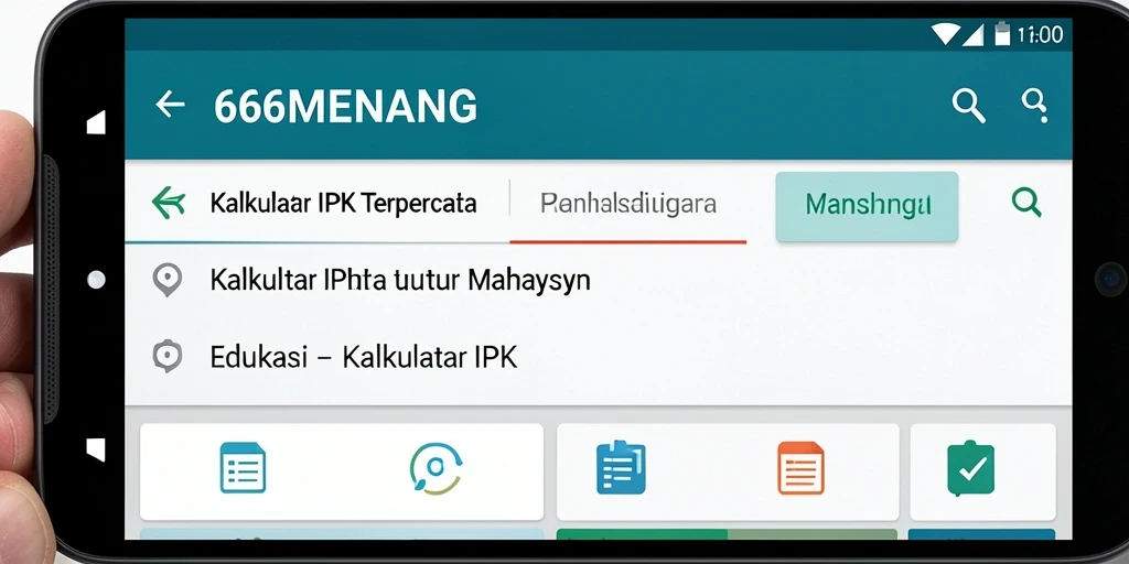 Antarmuka pengguna 666MENANG yang sederhana untuk kalkulasi IPK.