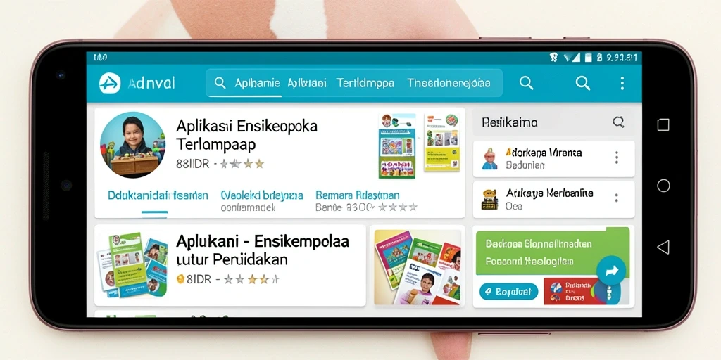 Antarmuka pengguna aplikasi Ensiklopedia 88IDR yang menarik dan informatif.