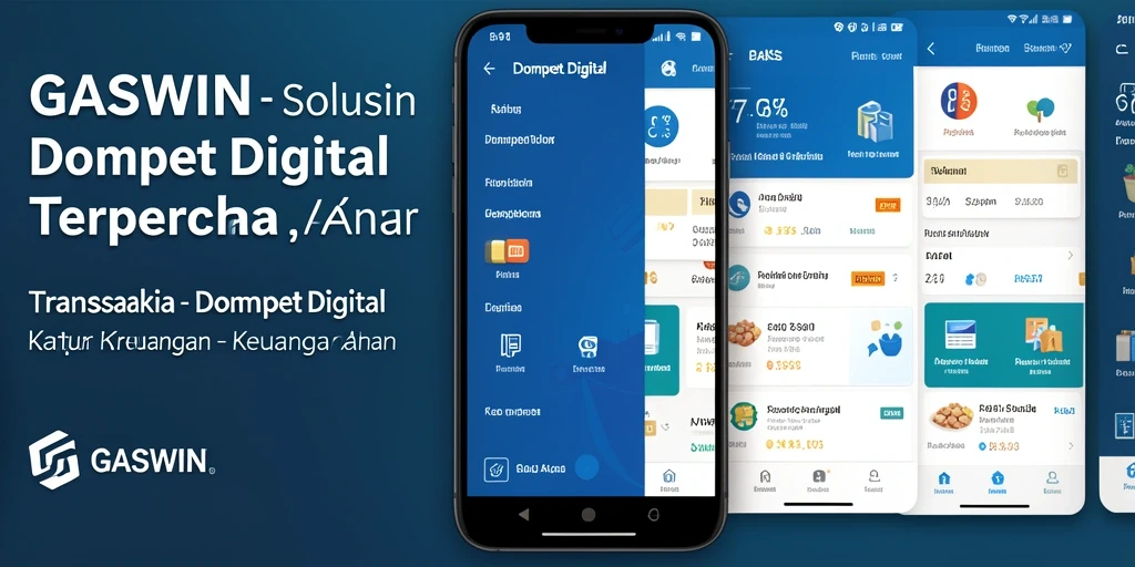 Tampilan antarmuka GASWIN untuk transaksi Dompet Digital.