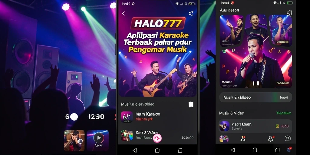 Antarmuka HALO777 dengan fungsi Karaoke yang menarik.