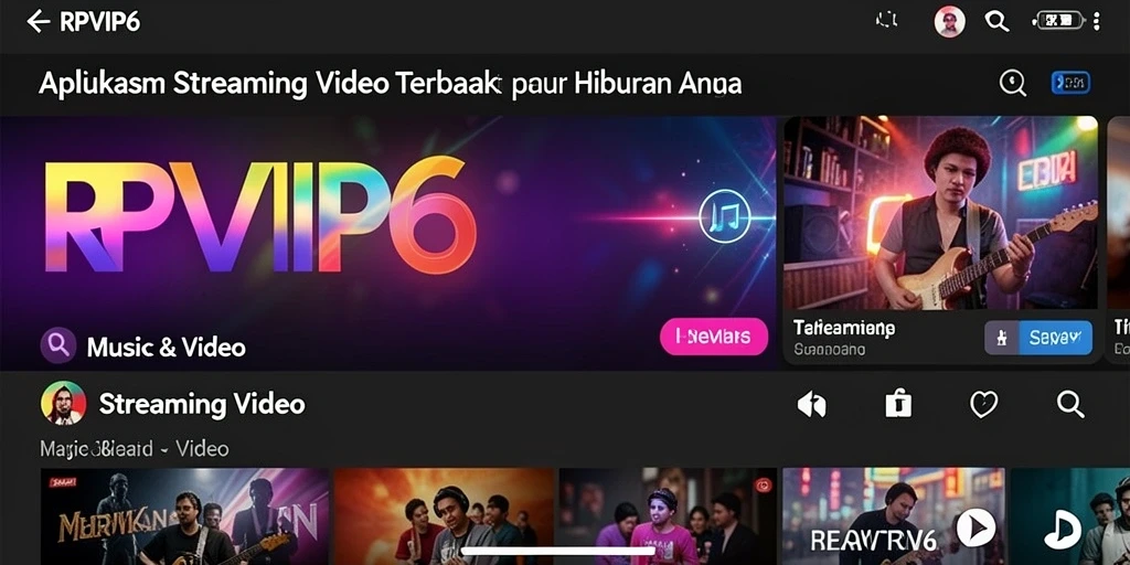Antarmuka RPVIP6 yang intuitif untuk streaming video.