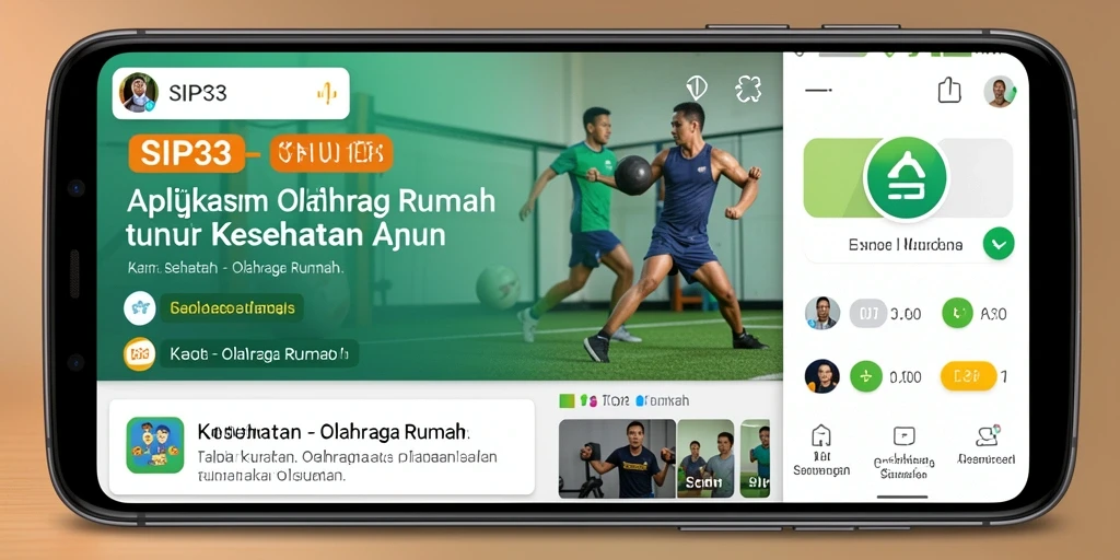Antarmuka SIP33 yang intuitif dan menarik untuk olahraga di rumah.